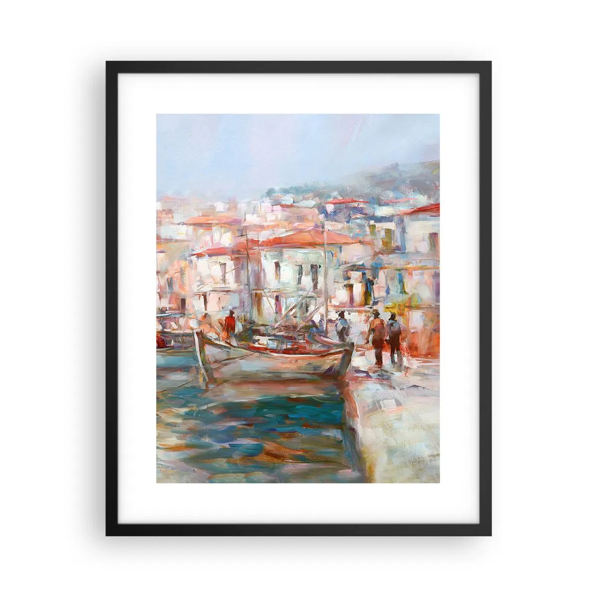 Plakat w czarnej ramie - Pastelowe wakacje - 40x50 cm
