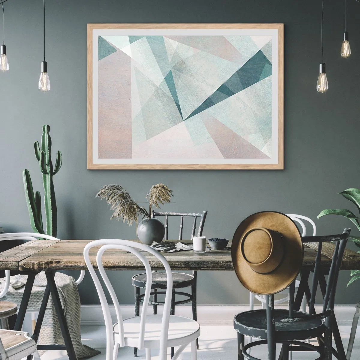 Plakat w ramie jasny dąb - Spokojnie choć dynamicznie - 100x70 cm