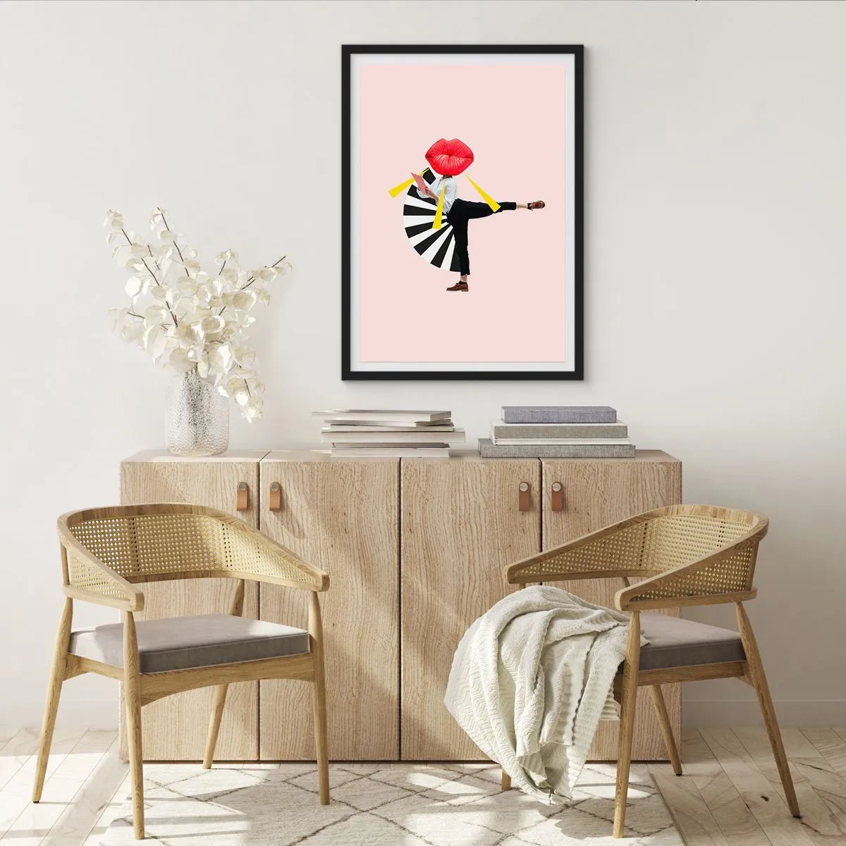 Plakat w czarnej ramie - Surrealistyczny pop-art - 40x50 cm