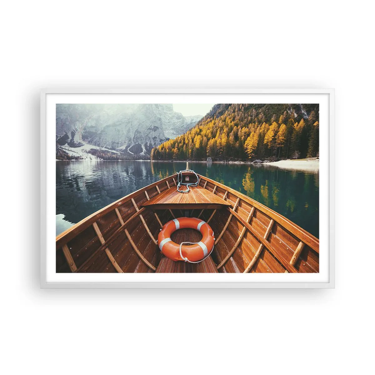 Plakat w białej ramie - Górska wycieczka - 91x61 cm