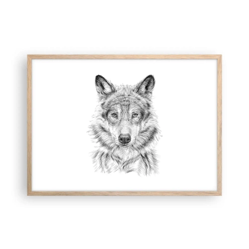 Plakat w ramie jasny dąb - Urodzony przywódca - 70x50 cm