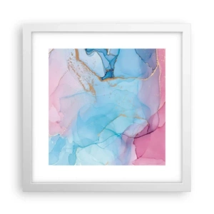 Plakat w białej ramie - Spotkanie i przenikanie - 30x30 cm