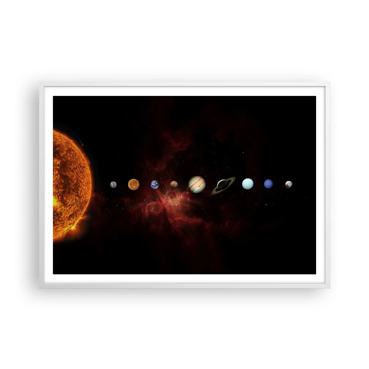 Plakat w białej ramie - Nasza okolica - 100x70 cm