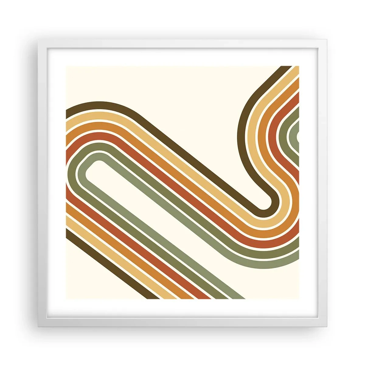 Plakat w białej ramie - Zygzakiem do celu - 50x50 cm
