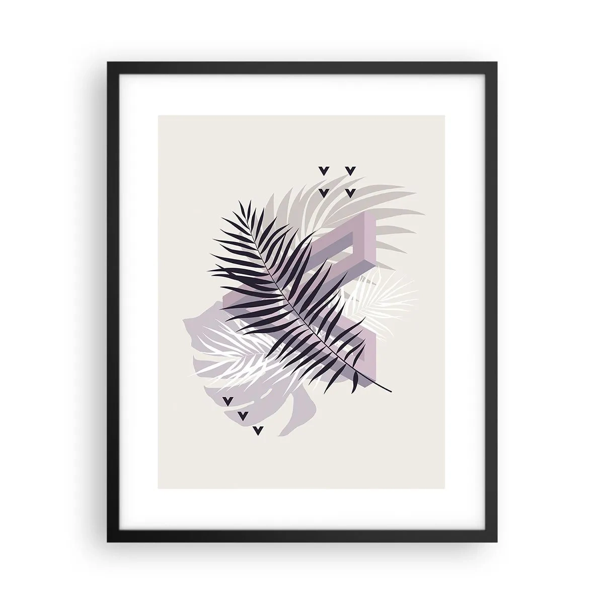 Plakat w czarnej ramie - Cień cienia - 40x50 cm