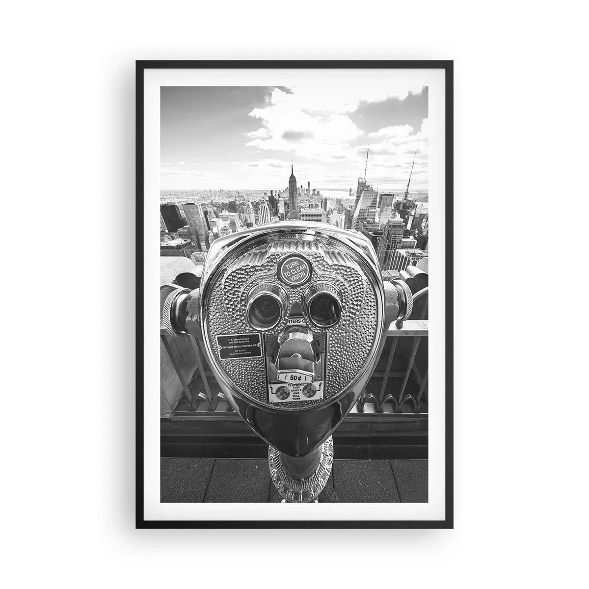 Plakat w czarnej ramie - Miasto nad miastami - 61x91 cm