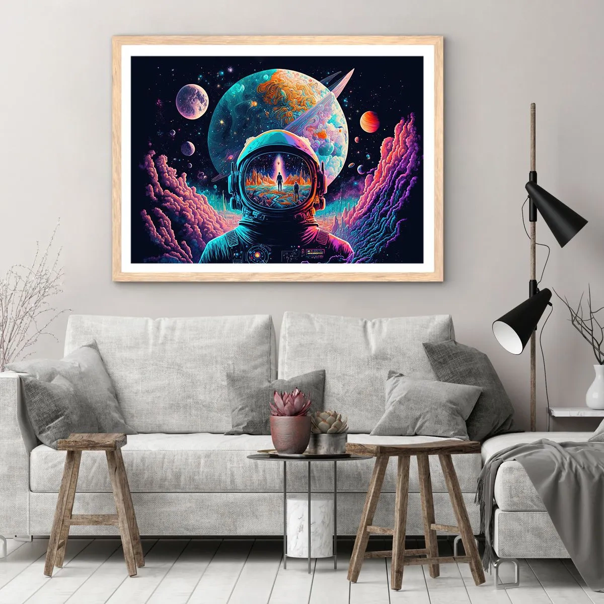 Plakat w ramie jasny dąb - Filozofom się nie śniło - 50x40 cm