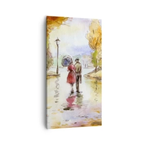 Obraz na płótnie - Romantyczna jesień w parku - 55x100 cm