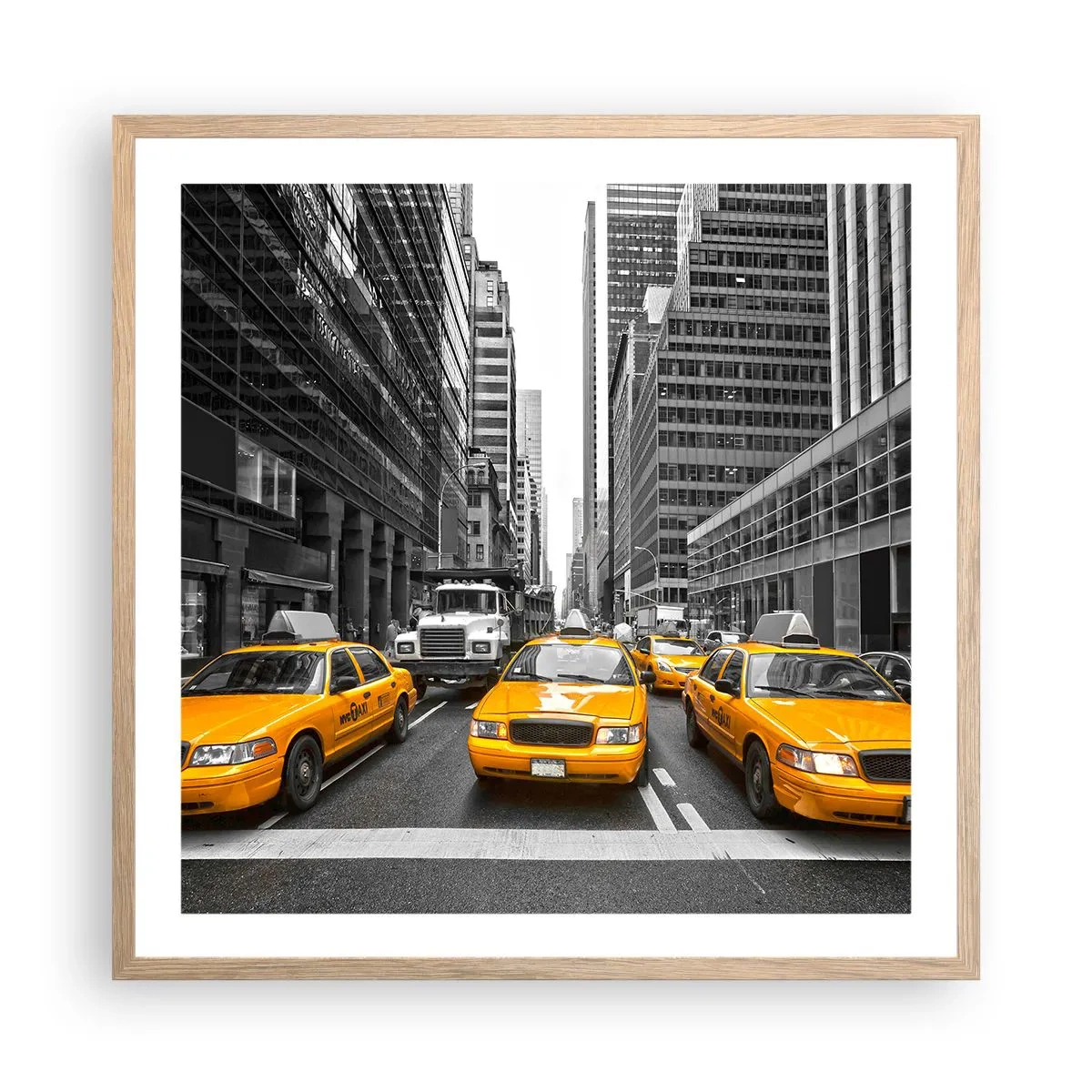 Plakat w ramie jasny dąb - To my ubarwiamy miasto - 60x60 cm