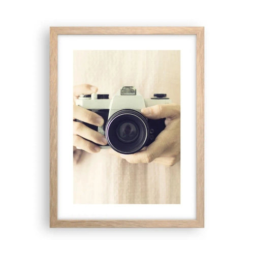 Plakat w ramie jasny dąb - By widzieć więcej… - 30x40 cm