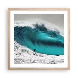 Plakat w ramie jasny dąb - Wyzwanie przyjęte - 50x50 cm