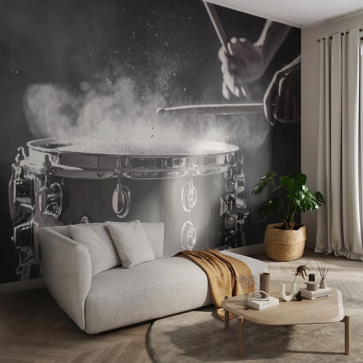 Fototapeta Premium Canvas - Puls muzyki - Muzyka, Instrument Muzyczny, Werbel - 150x105 cm