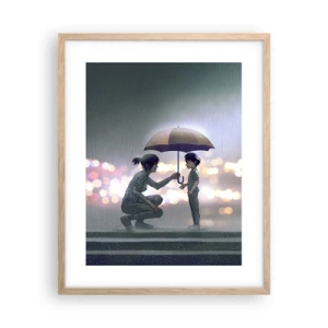 Plakat w ramie jasny dąb - I już jest wszystko dobrze - 40x50 cm