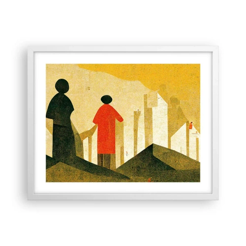 Plakat w białej ramie - Jeszcze daleka droga - 50x40 cm
