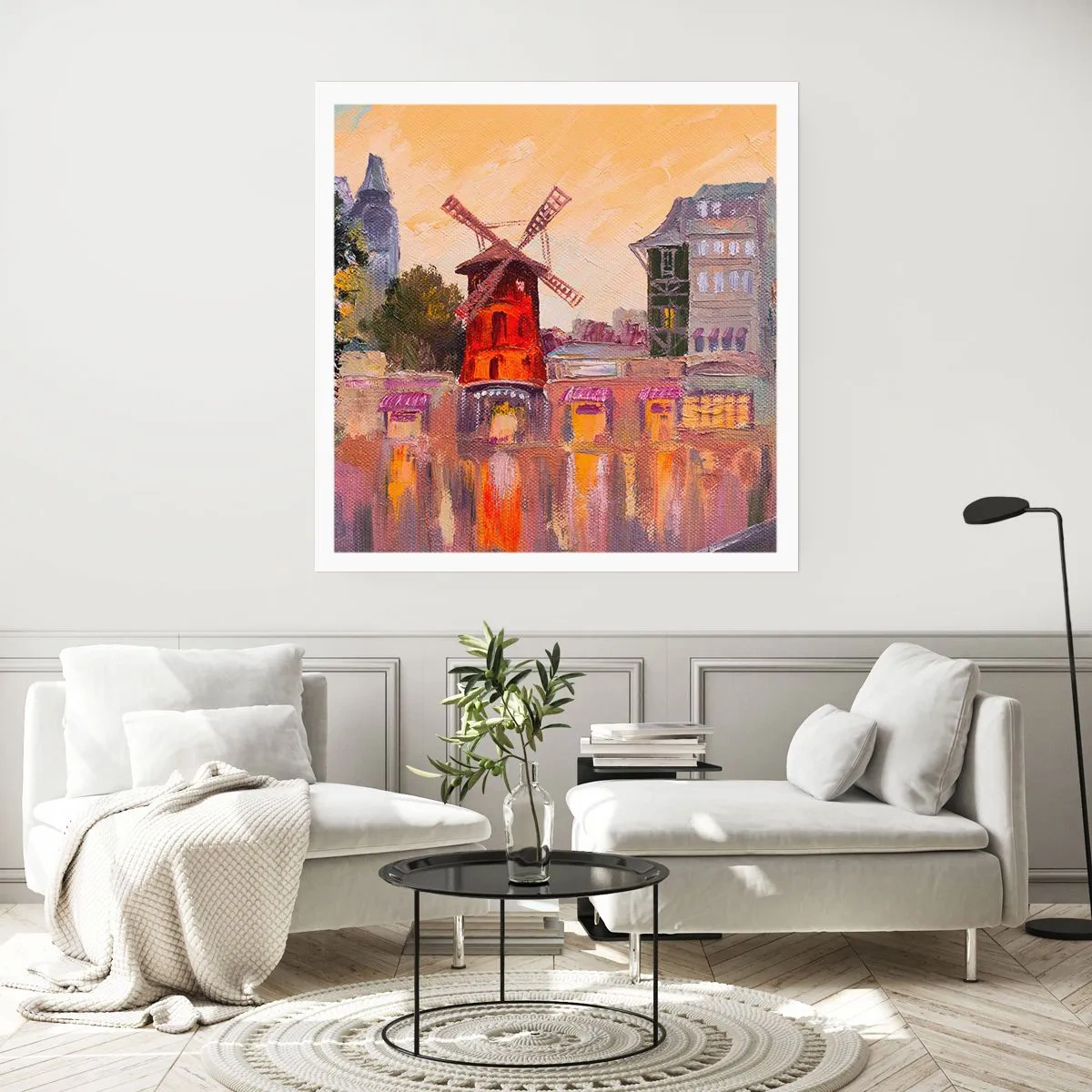 Plakat - Paryskie ikony – Moulin Rouge - 60x60 cm