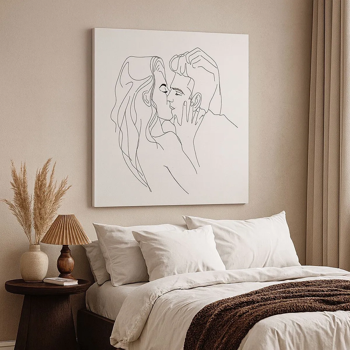 Obraz na płótnie - Tą samą kreską - 30x30 cm