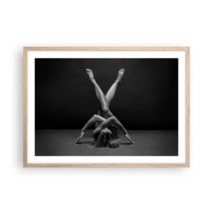 Plakat w ramie jasny dąb - Geometria nagości - 70x50 cm