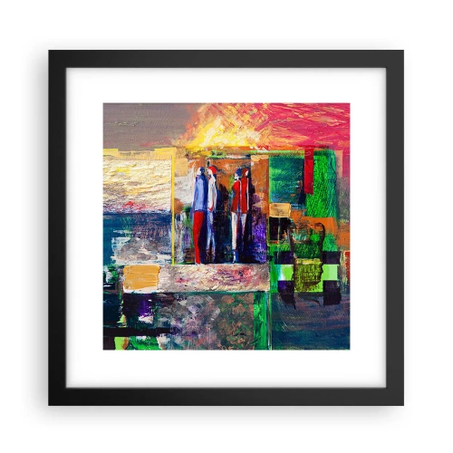 Plakat w czarnej ramie - Relacje i emocje - 30x30 cm