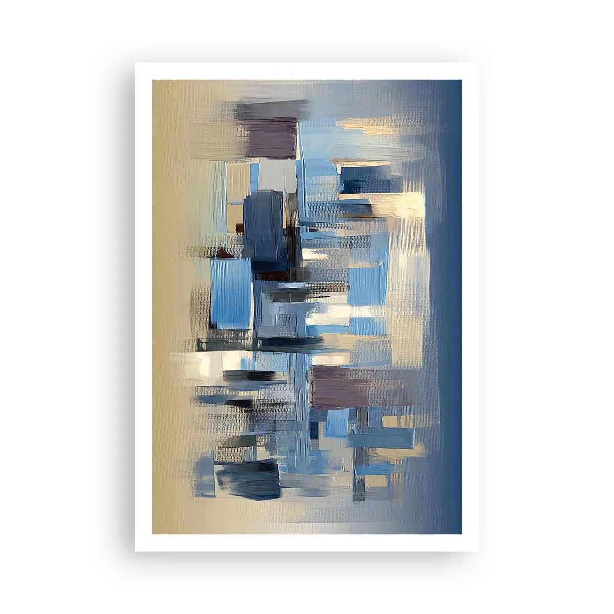 Plakat - Błękitna konstrukcja - 70x100 cm