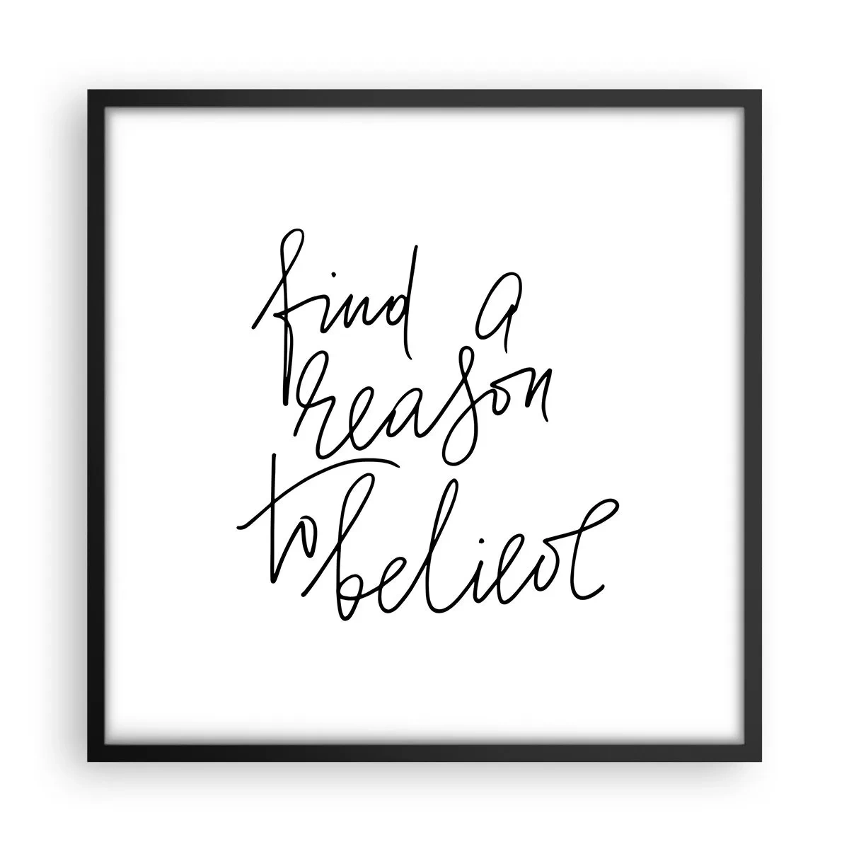 Plakat w czarnej ramie - To możliwe - 50x50 cm