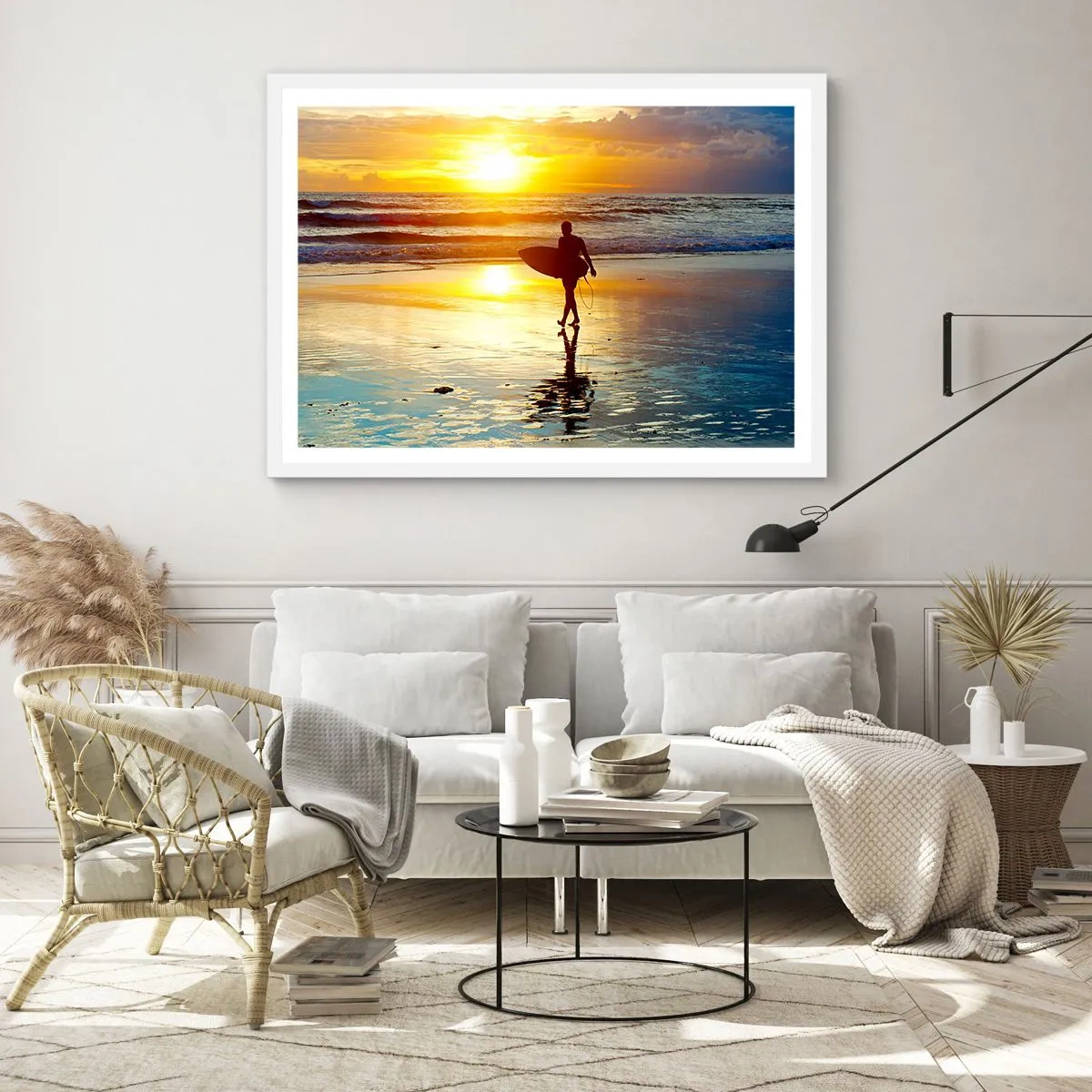 Plakat w białej ramie - Powrót wojownika - 40x30 cm