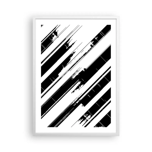 Plakat w białej ramie - Kompozycja intensywna i dynamiczna - 50x70 cm