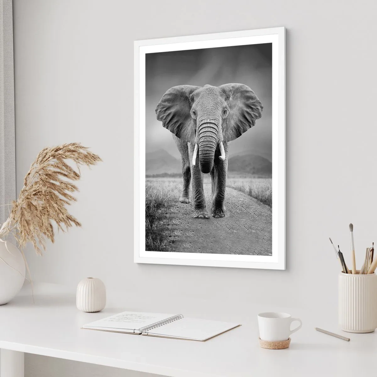 Plakat w białej ramie - Gospodarz wita - 50x70 cm