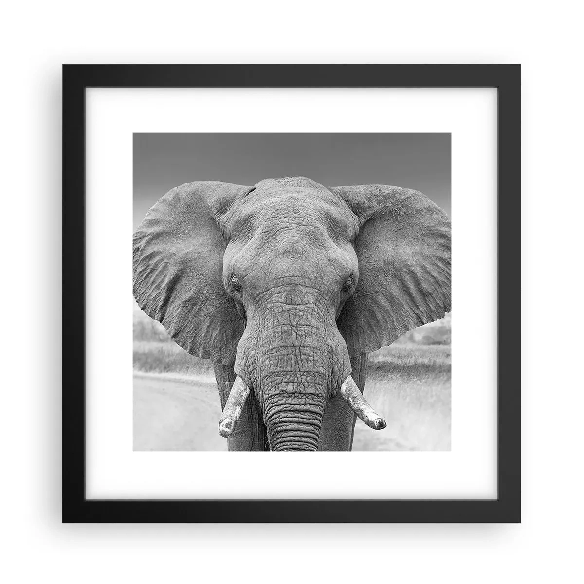 Plakat w czarnej ramie - Witaj w moim świecie - 30x30 cm