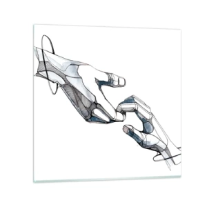 Obraz na szkle - Dobry gest - 70x70 cm