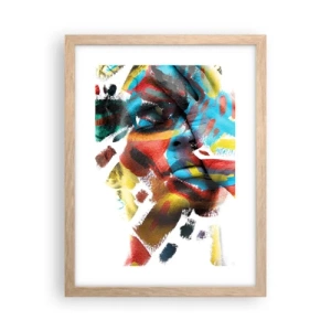 Plakat w ramie jasny dąb - Barwna osobowość - 30x40 cm