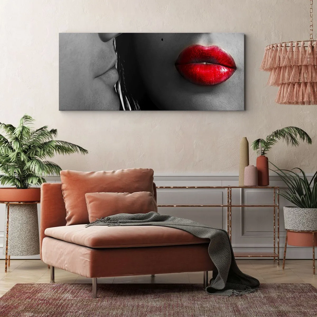 Obraz na płótnie - Twarz przy twarzy - 100x40 cm