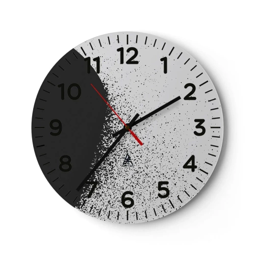 Zegar ścienny - Ruch cząsteczek - 30x30 cm