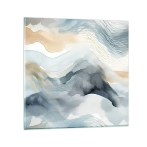 Obraz na szkle - Abstrakcja śnieżna i mglista - 40x40 cm