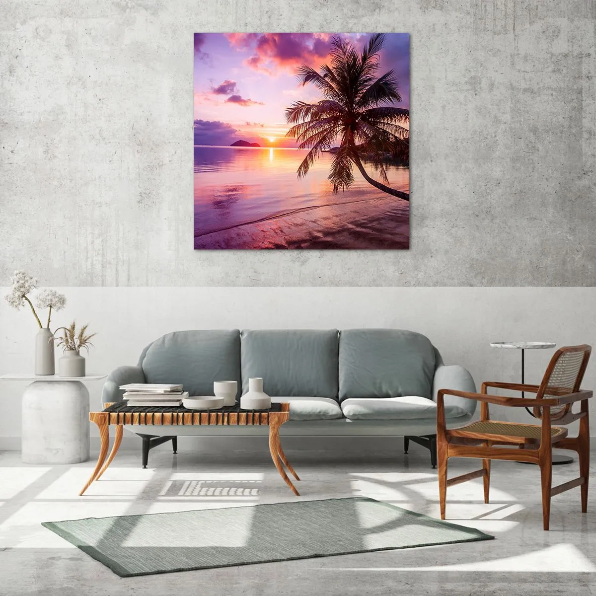 Obraz na szkle - Błogość aż po horyzont - 70x70 cm