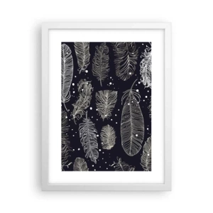 Plakat w białej ramie - Pierzasta koronka - 30x40 cm