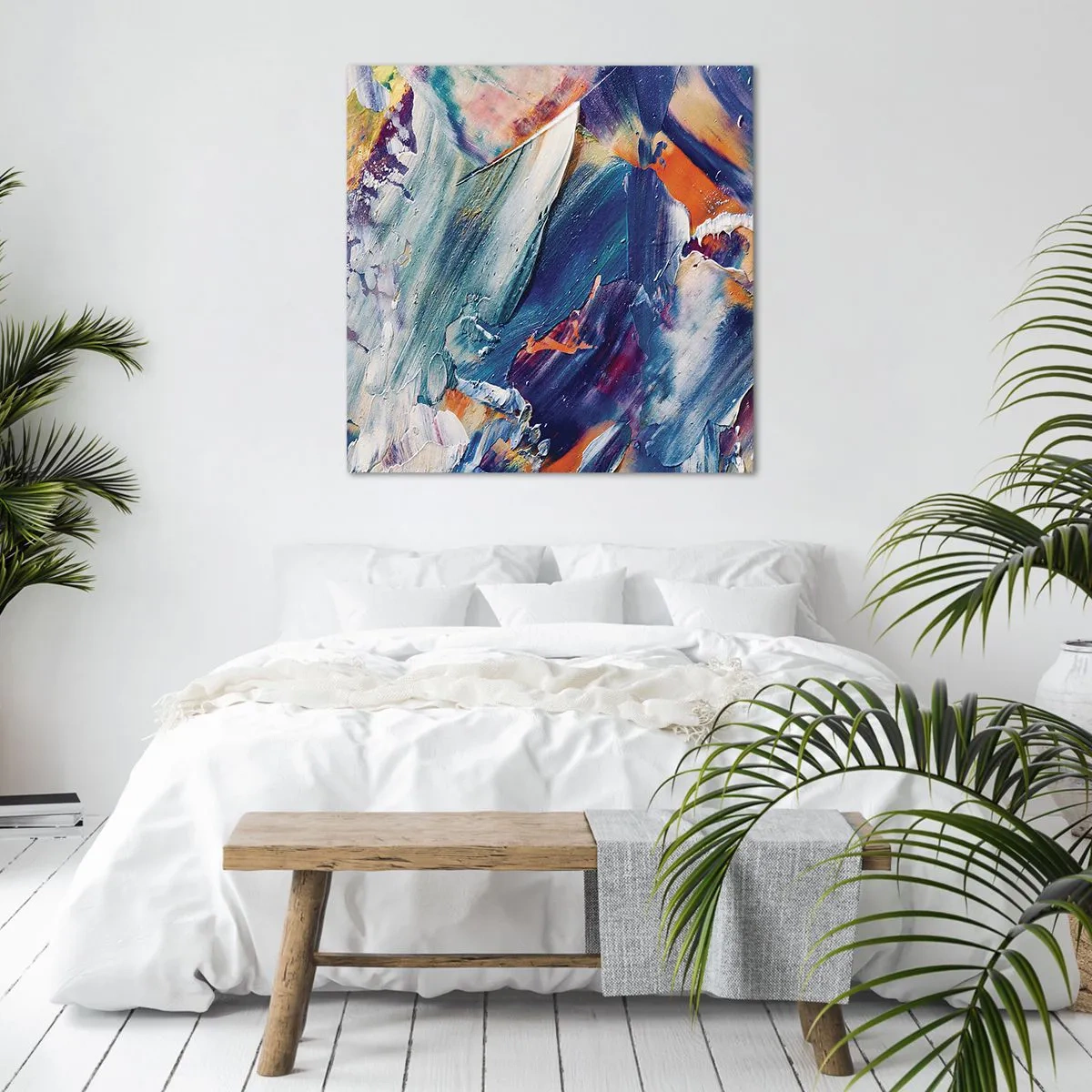 Obraz na płótnie - Zamęt koloru - 70x70 cm