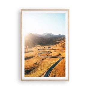 Plakat w ramie jasny dąb - W złotej dolinie - 61x91 cm