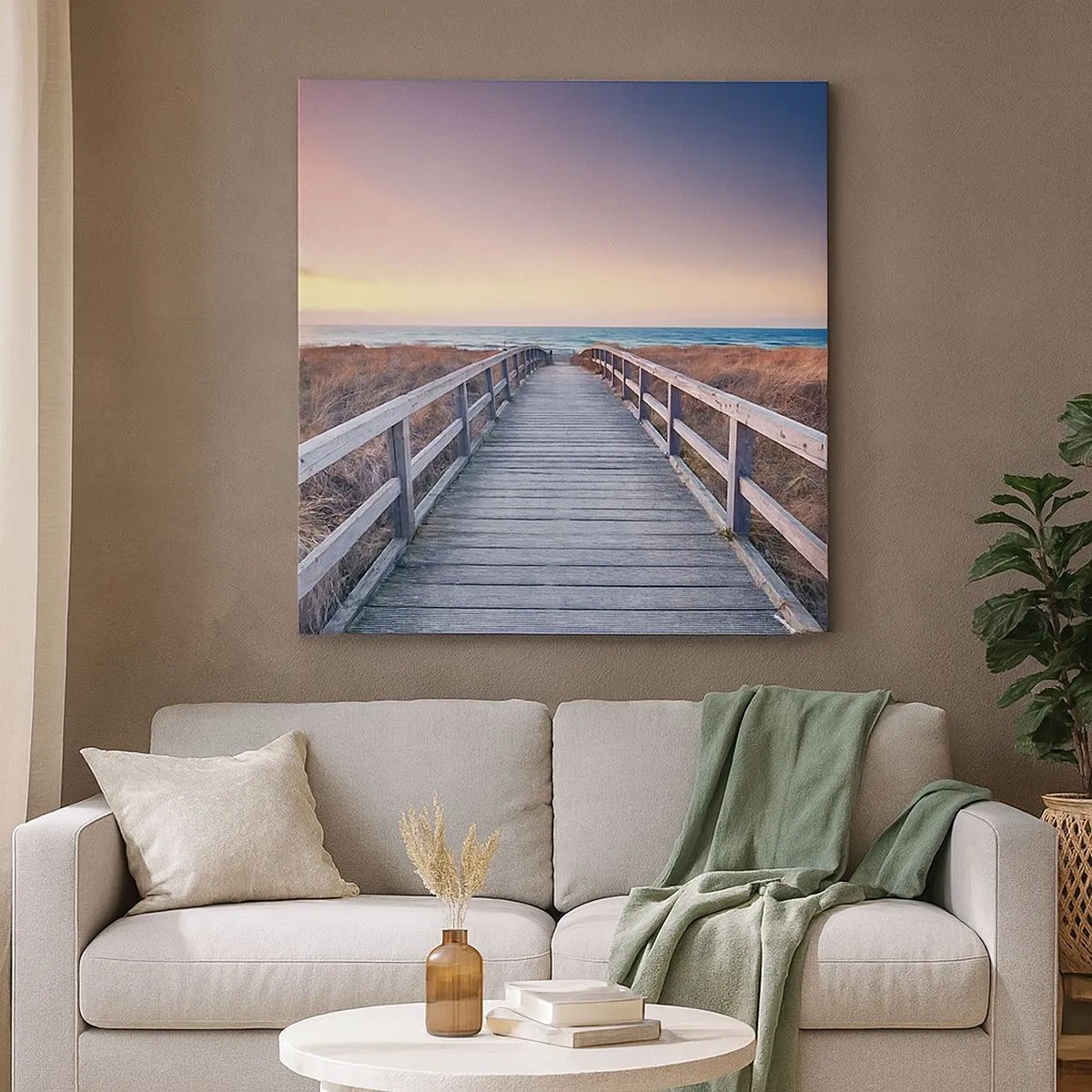 Obraz na płótnie - Bałtycka wieczorna zorza - 30x30 cm