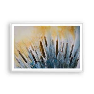 Plakat w białej ramie - Chłód wody, słońca żar - 91x61 cm