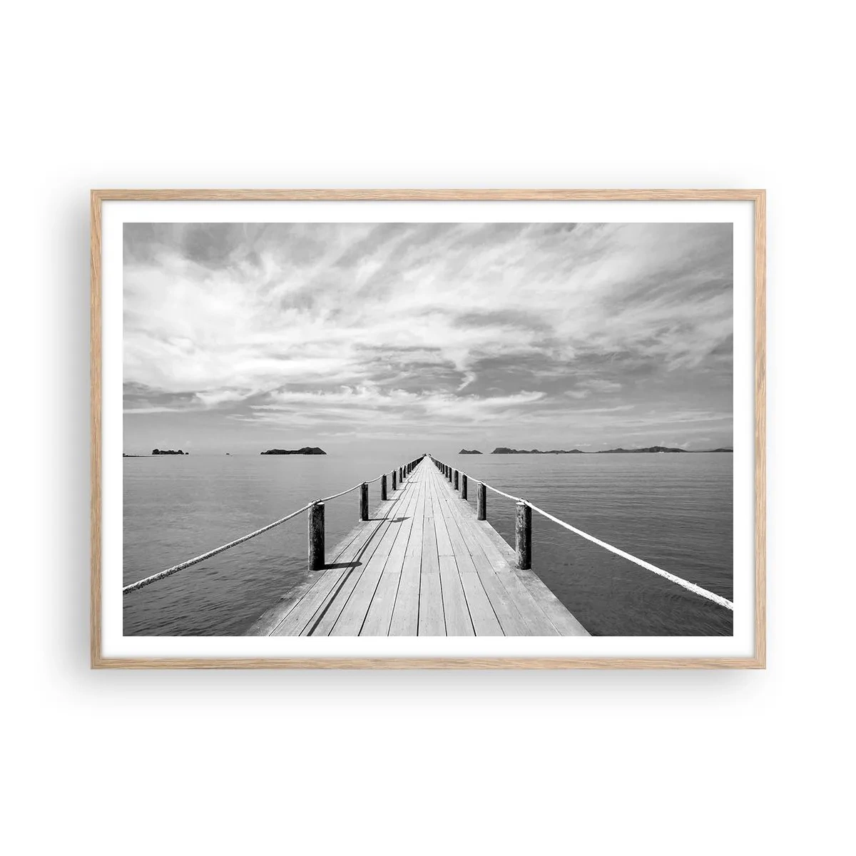 Plakat w ramie jasny dąb - A może podróż… - 100x70 cm