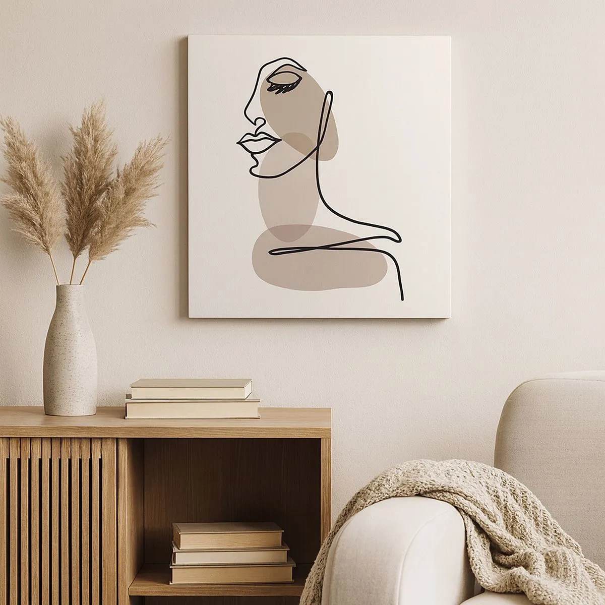 Obraz na płótnie - Pewna linia piękna - 30x30 cm