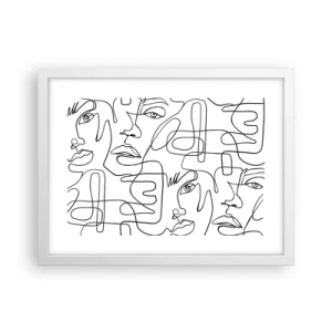 Plakat w białej ramie - W splątanych emocjach - 40x30 cm