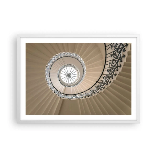 Plakat w białej ramie - W środku muszli - 70x50 cm