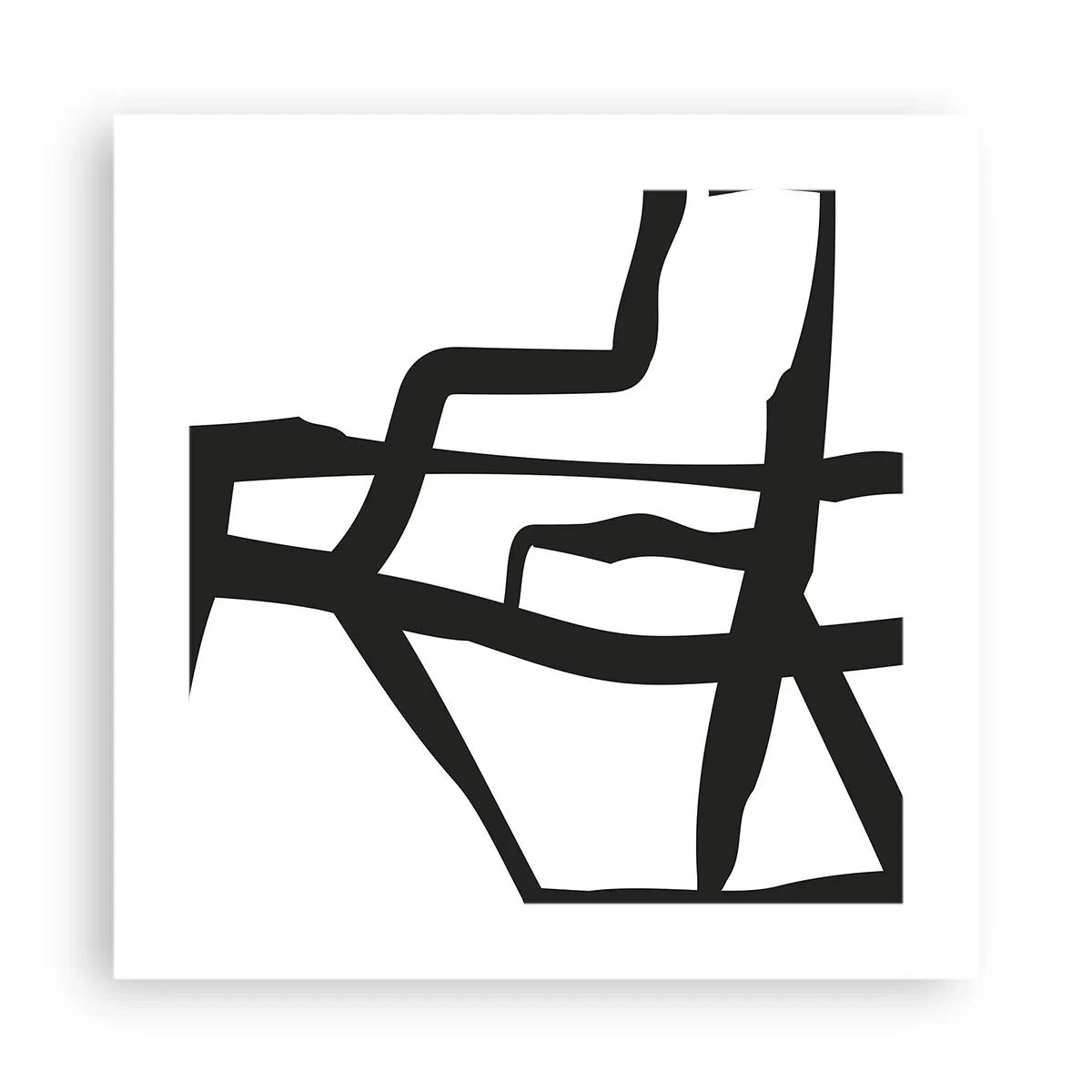 Plakat - Czarno-biała konstrukcja - 40x40 cm