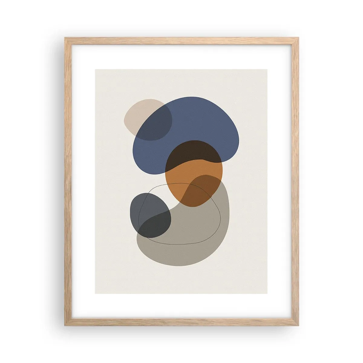 Plakat w ramie jasny dąb - Krople barw - 40x50 cm