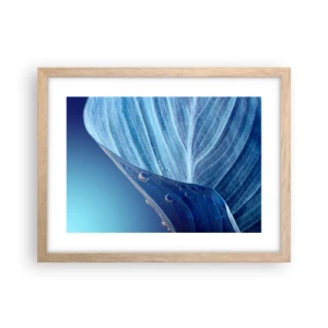Plakat w ramie jasny dąb - Ukryte krople błękitu - 40x30 cm