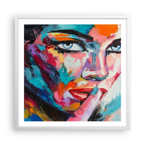 Plakat w białej ramie - Nasza pierwsza tajemnica - 60x60 cm