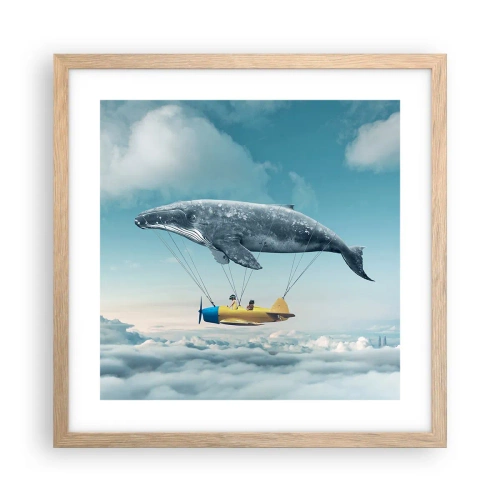 Plakat w ramie jasny dąb - Dlaczego nie? - 40x40 cm