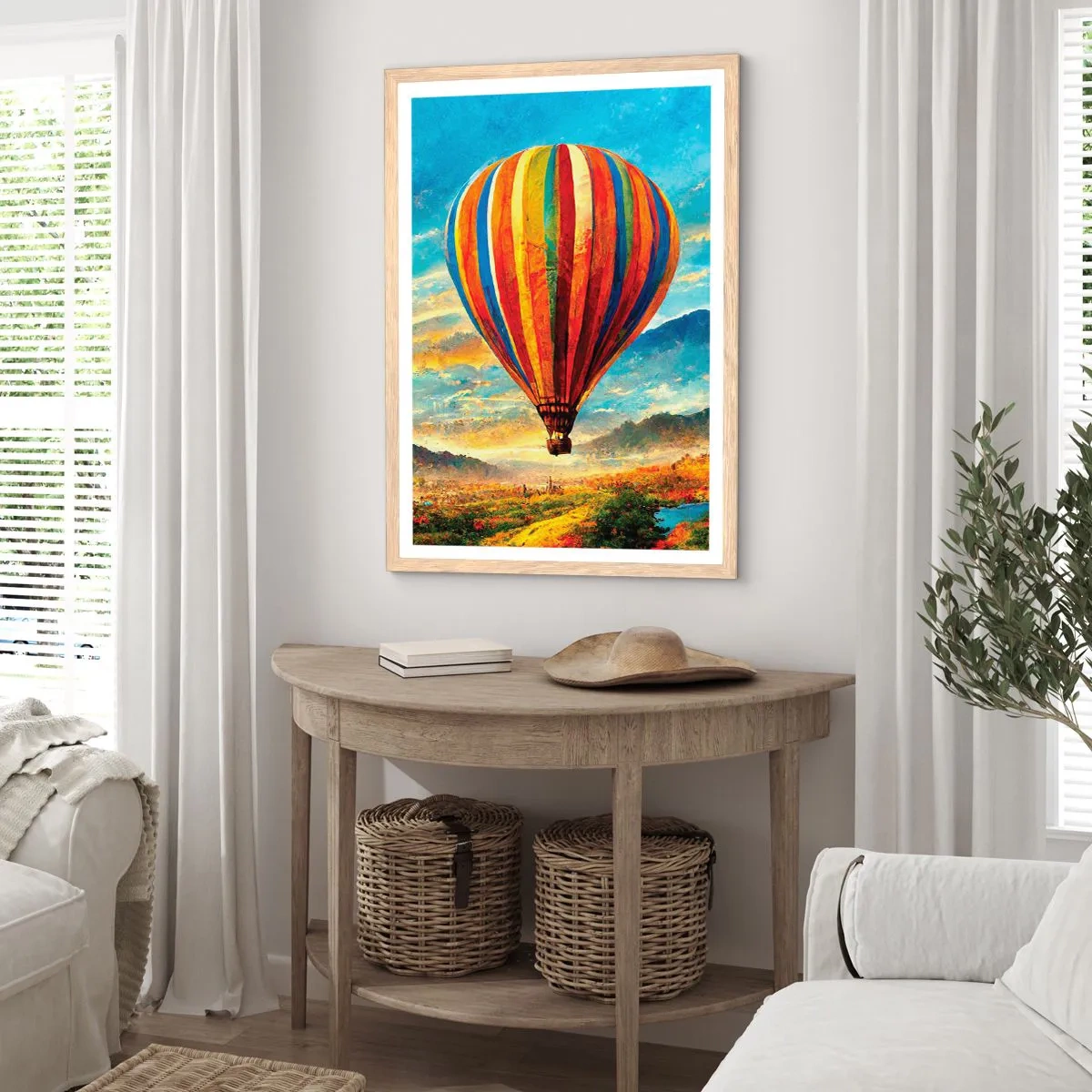 Plakat w ramie jasny dąb - W ciszy widać więcej - 40x50 cm