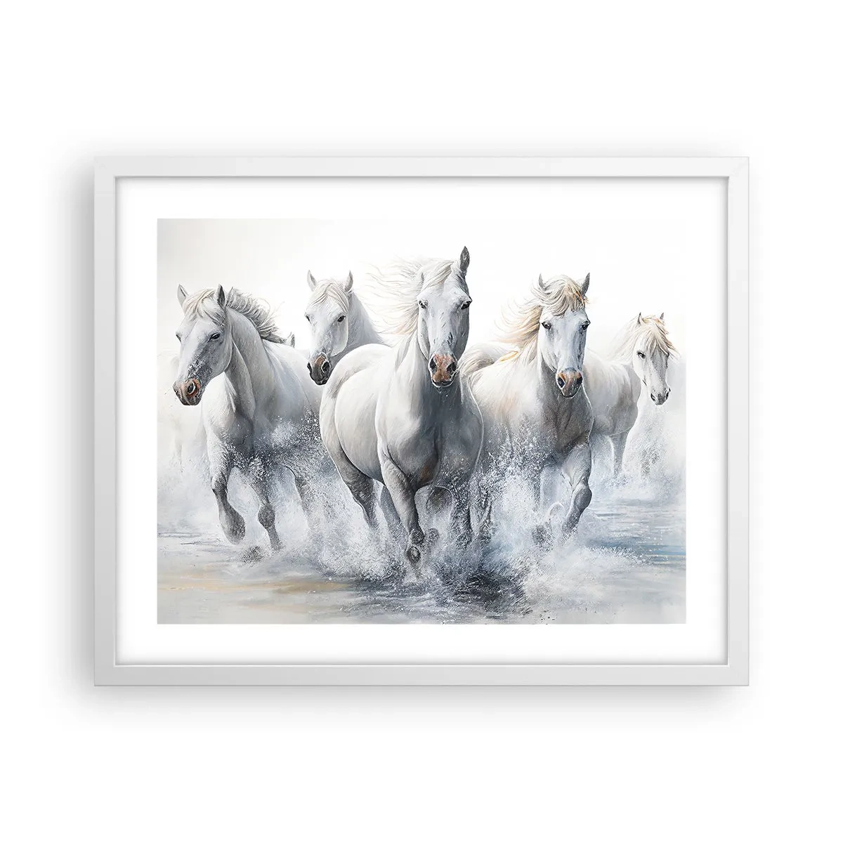 Plakat w białej ramie - Biała magia - 50x40 cm